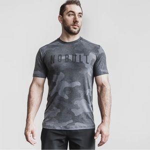 Nobull No Bull Charcoal Camo T-Shirt Black/Gray Tee Sz L Large Men’s NWOT